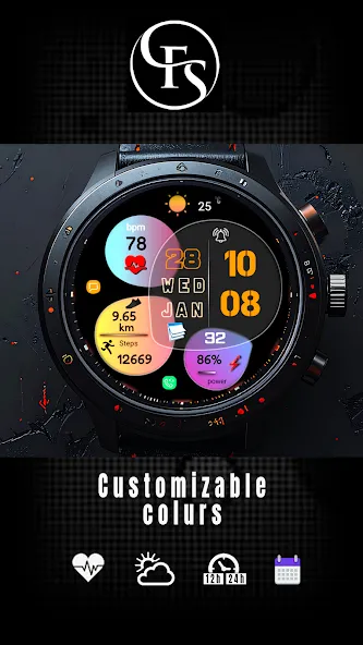 Digital fsw306 watch face screenshot 3
