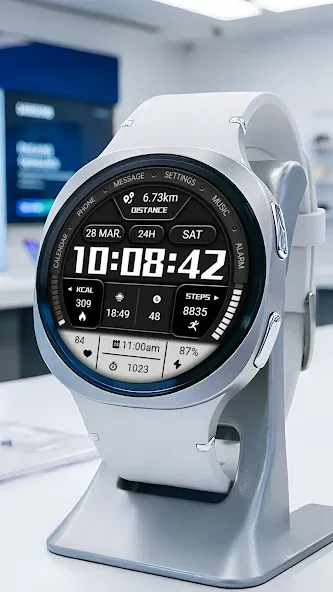 【ZKin】Ink White Text Clock screenshot 7