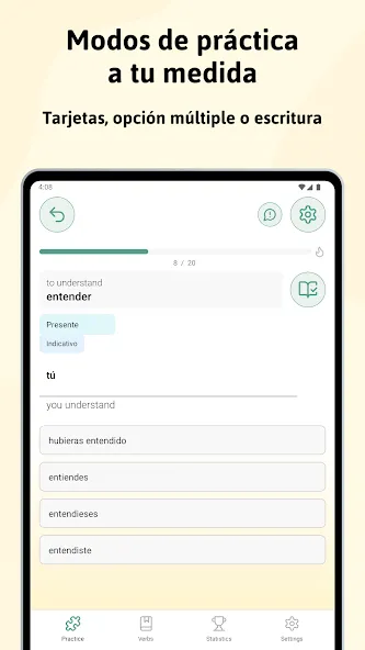 Español verbos y conjugaciones screenshot 9