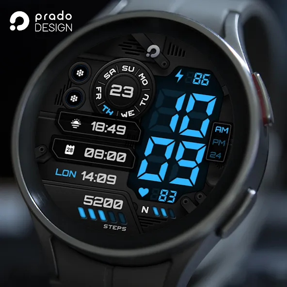 PRADO X115 Digital Watch Face screenshot 1