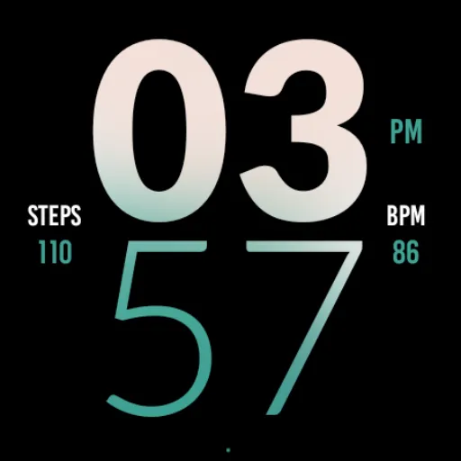 Snow Large Watch Face screenshot 6