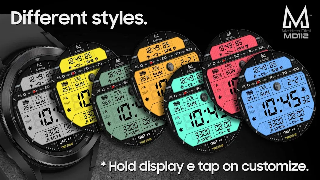 MD112 Digital watch face screenshot 7