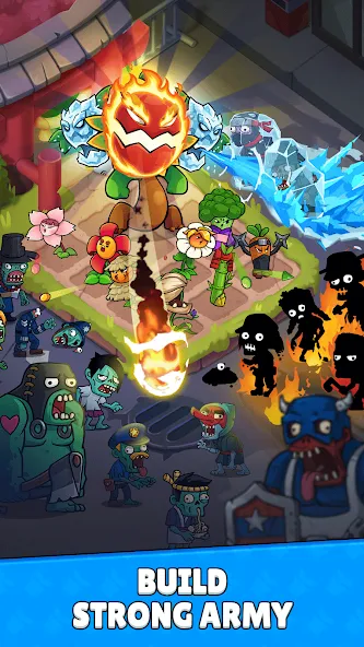 Flower vs zombie: City Defense screenshot 3
