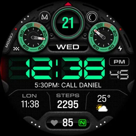 MD237 Digital watch face screenshot 38