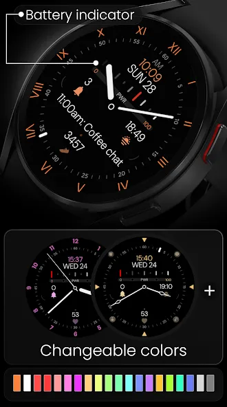Minimal Black v32 Watch Face screenshot 4