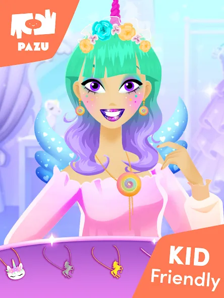 Makeup girls unicorn dress up screenshot 9