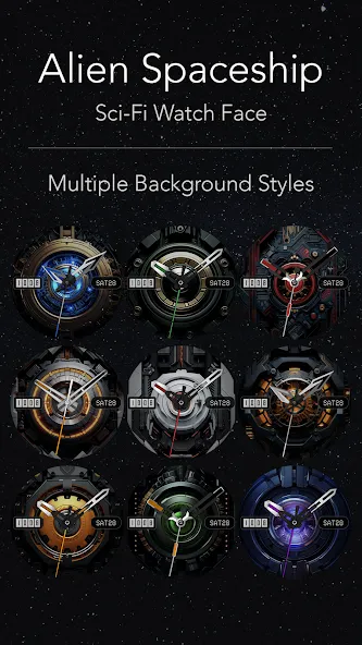 Alien Spaceship Watch Face screenshot 5