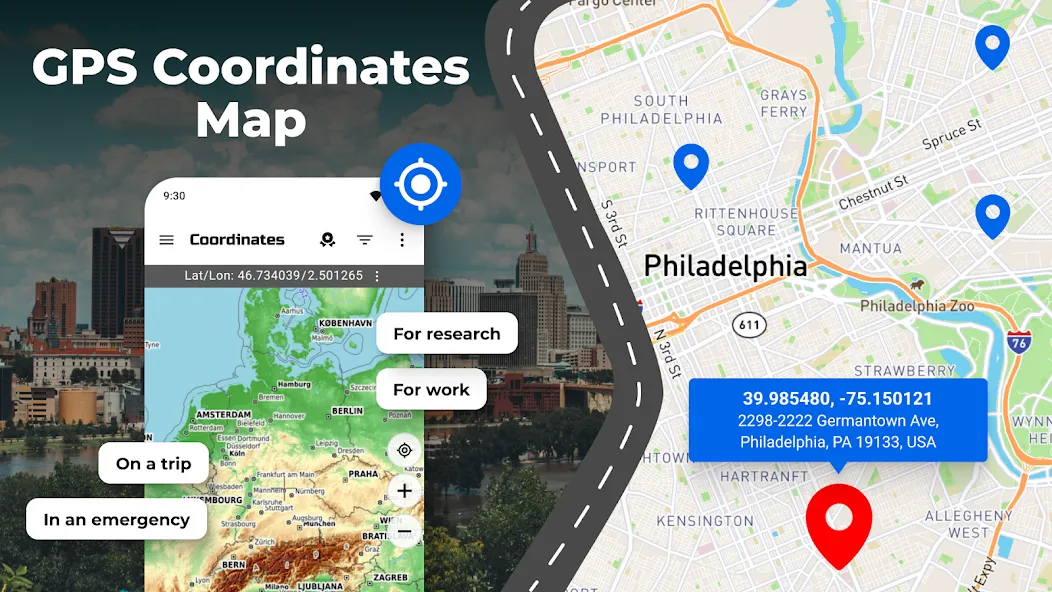GPS Coordinates Locator Map screenshot 1