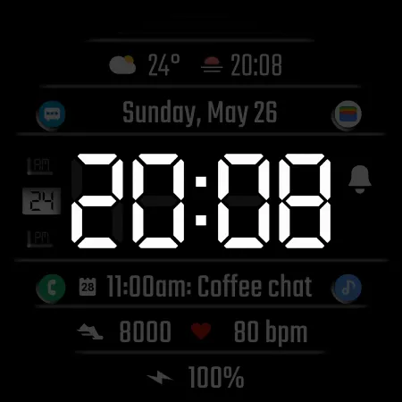DADAM75: Digital Watch Face screenshot 24