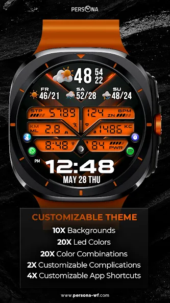 PER46 Digital Watch Face screenshot 35