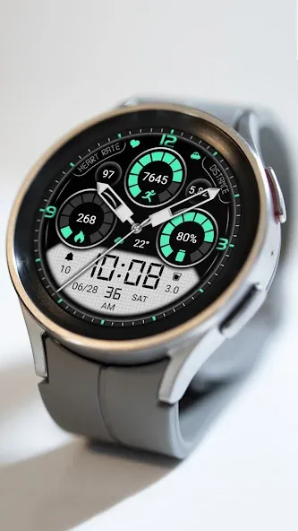 Elegant Green LCD DigitalWatch screenshot 3