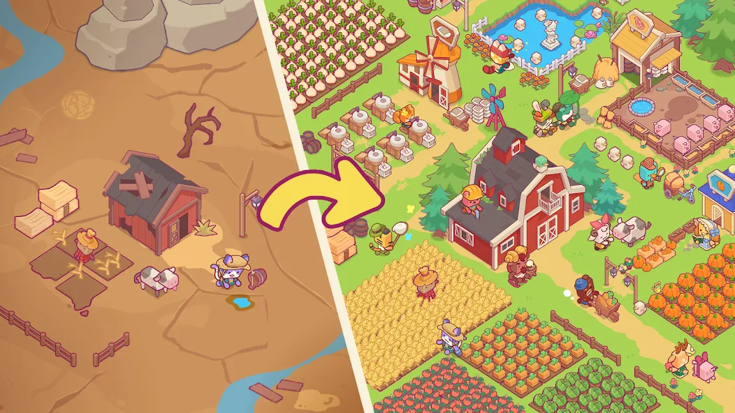 Animal Farm: My Idle Cat Town screenshot 2