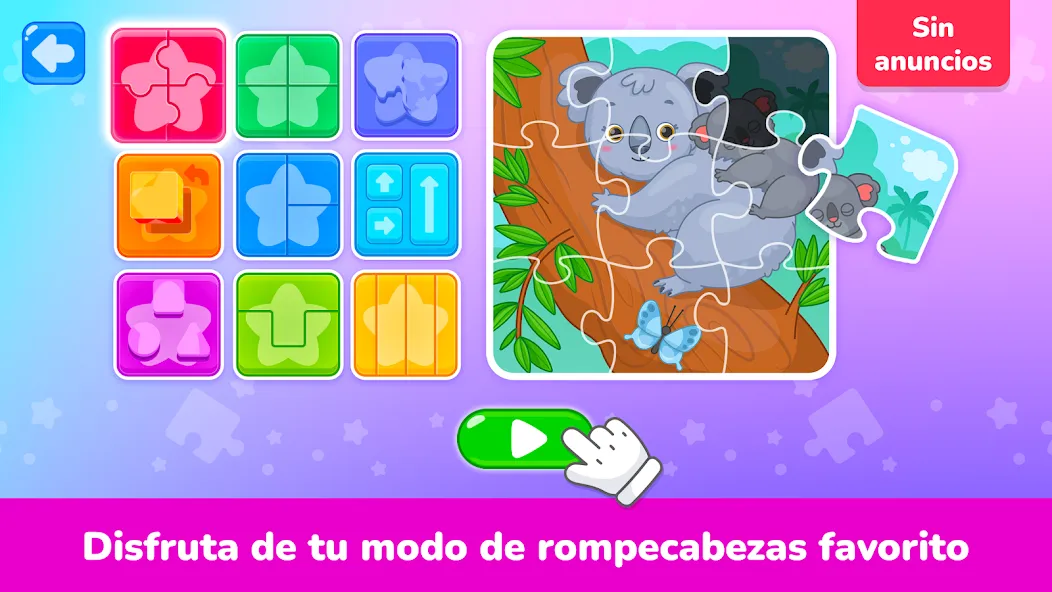 Puzzles: juegos para niños 3+ screenshot 1