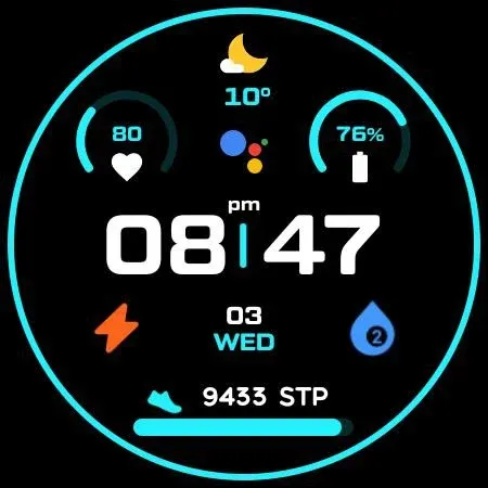 Night ver 16 - watch face screenshot 23