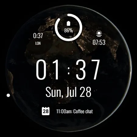 Orbital Watch Face Time Zone screenshot 6