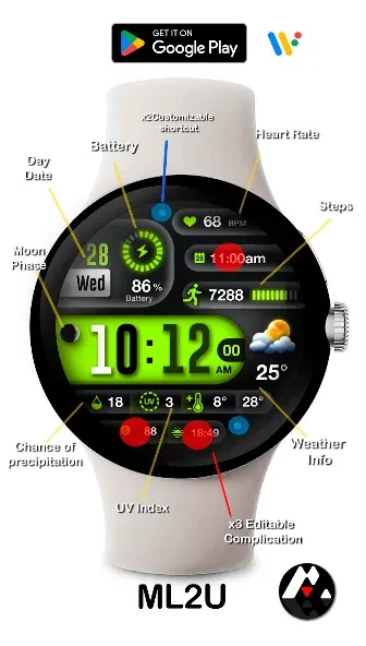ML2U 256 Watch Face screenshot 2