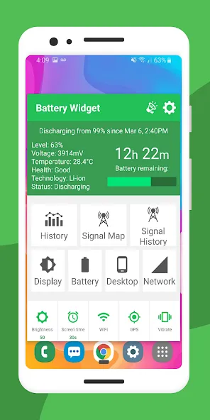 Battery Widget % Level Plus screenshot 1