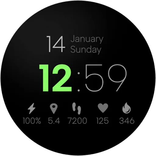 Minimal Digital Watch Face Pro screenshot 16