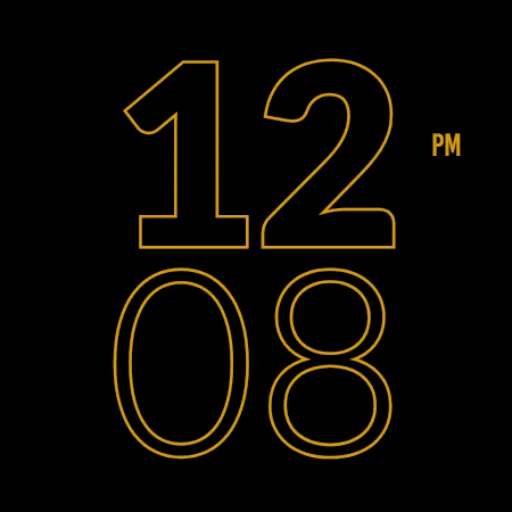 Yellow Large Watch Face screenshot 6