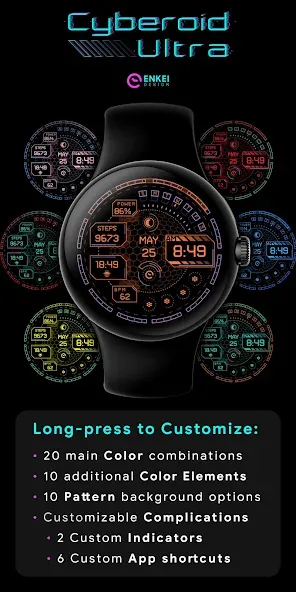 Cyberoid Ultra - watch face screenshot 3