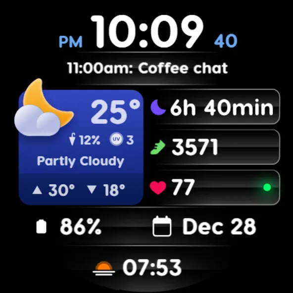 PRADO 71 Weather Watch Face screenshot 9