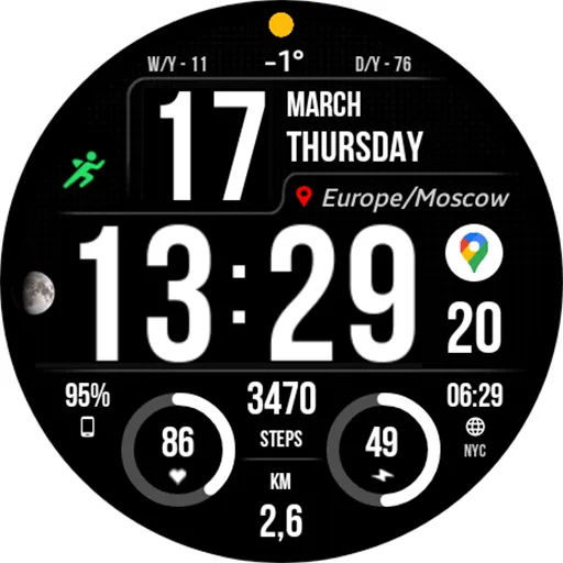 WFP 241 Digital watch face screenshot 37