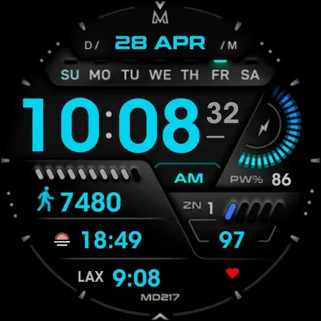 MD217 Digital watch face screenshot 35