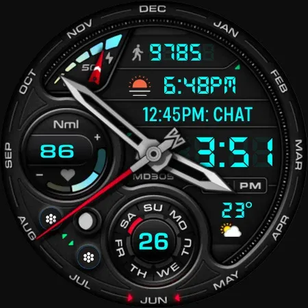 MD305 Analog watch face screenshot 39