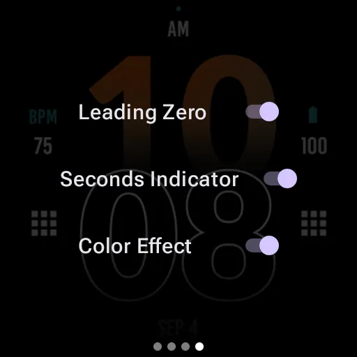 Active Blue Orange Watch Face screenshot 7