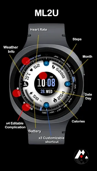 ML2U 299 Watch Face screenshot 2