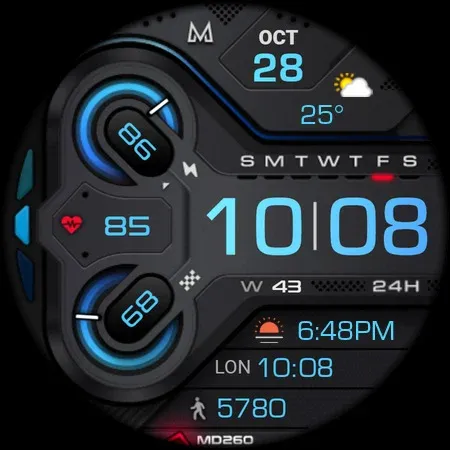 MD260 Digital watch face screenshot 36
