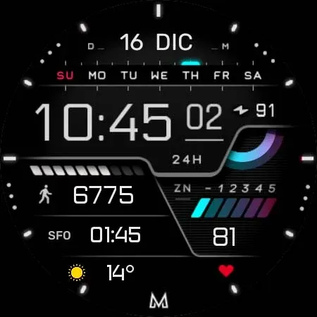MD285 Digital watch face screenshot 7
