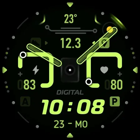 SH020 Watch Face, WearOS watch screenshot 12