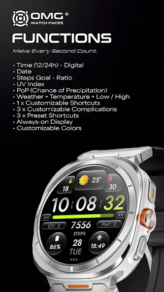 OMG 452 - Digital Watch Face screenshot 2