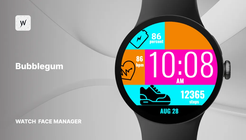 Bubble Gum Watch Face screenshot 1