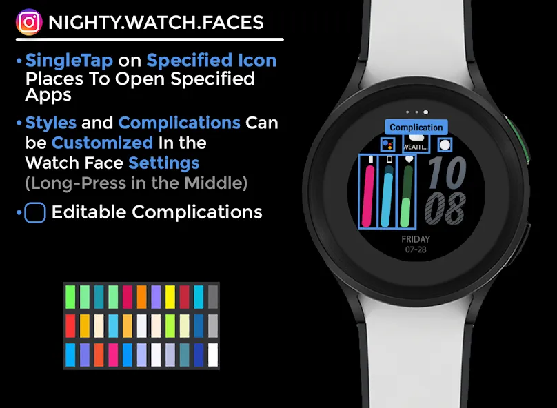 Night cut - watch face screenshot 6