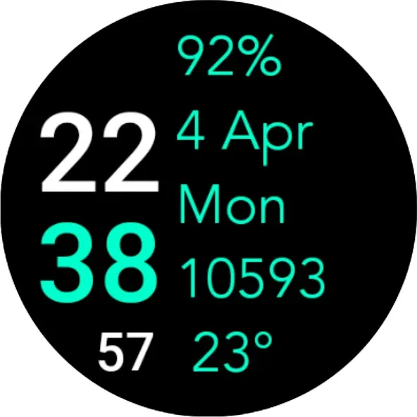 Five Big Text Watch Face screenshot 34