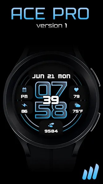NW Ace Pro Wear OS Watch Face screenshot 1