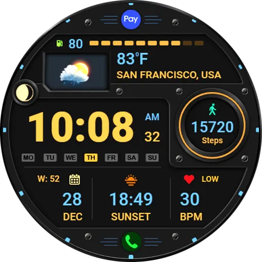 WFP 125 Digital watch face screenshot 35