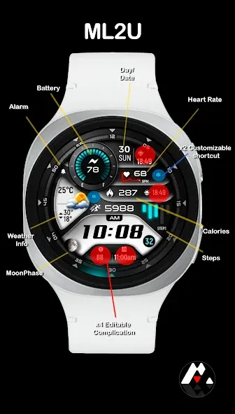 ML2U 356 Watch Face screenshot 2