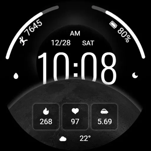 ZKin Watch Face Crescent Moon screenshot 8