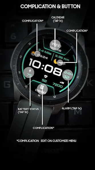 Digital 6 Watch Face screenshot 2