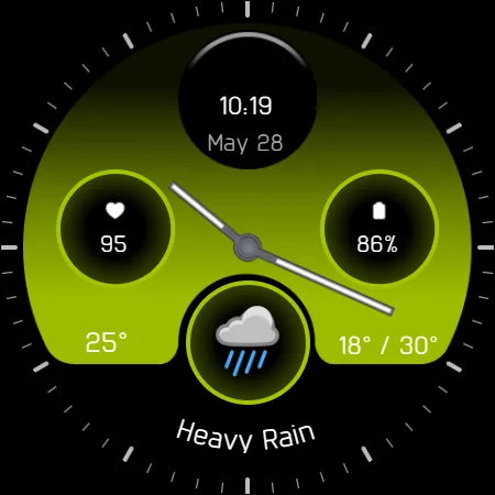 Analog watchface A4 screenshot 19