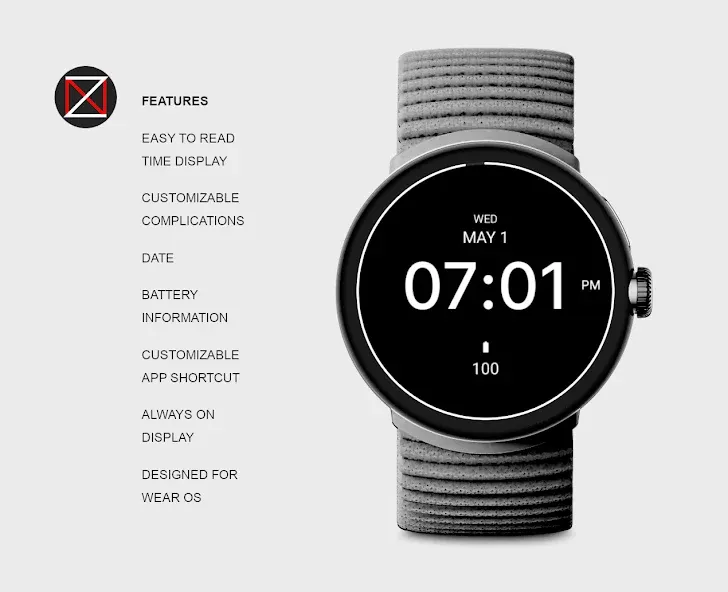 Simply Black Watch Face screenshot 2