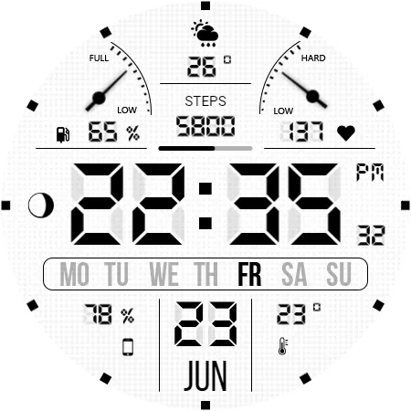 WFP 105 Retro watch face screenshot 39