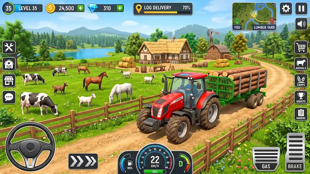 US Tractor Farming Games 3D screenshot 5