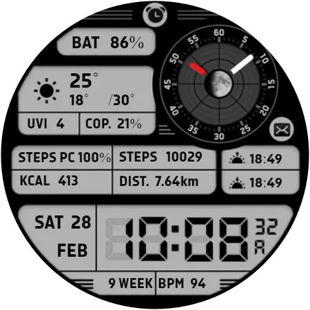 Retro Digital Watch Face screenshot 7