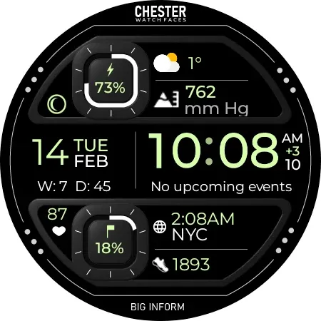Chester Big inform watch face screenshot 19