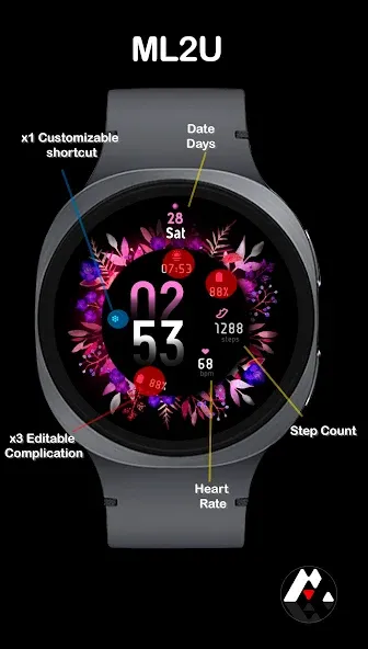 ML2U 305 Watch Face screenshot 2