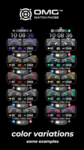 OMG 341 Digital Watch Face screenshot 8